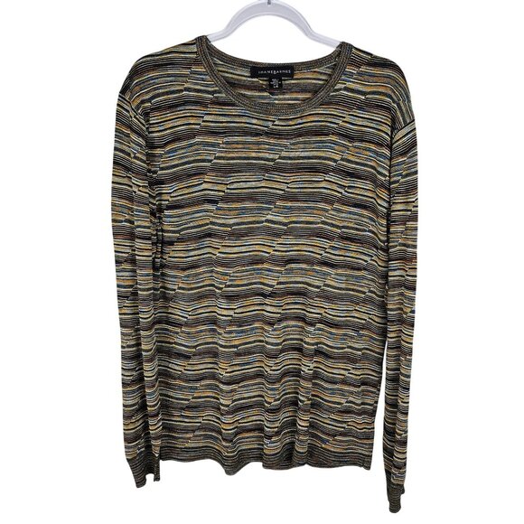 Jhane Barnes Mens Large Coogi style Bill Cosby Abstract Knit Sweater Green - Picture 1 of 8